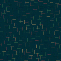 hand drawn crossed color stripes. vector seamless pattern. black repetitive background. geometric fabric swatch. wrapping paper. decorative art. continuous design template for textile, home decor