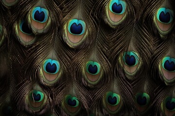a peacock feather with many colours on it.