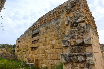Salamis, Cyprus - April 16, 2024 amphitheater in an ancient ruined city, reconstruction, restoration 15