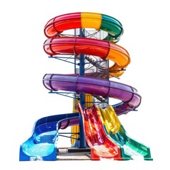 waterpark, water Slide, white background