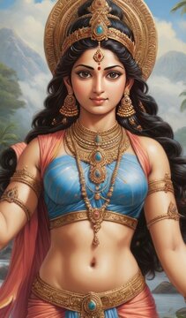 Indian goddess Parvati hinduism god