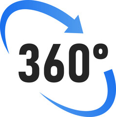 360 Degree Virtual Reality icon symbol