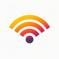 wifi 7 icon design logo at white background