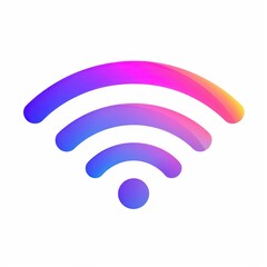 wifi 7 icon design logo at white background