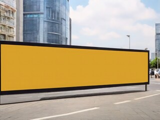 Yellow Sign board banner advertisement purpose photo