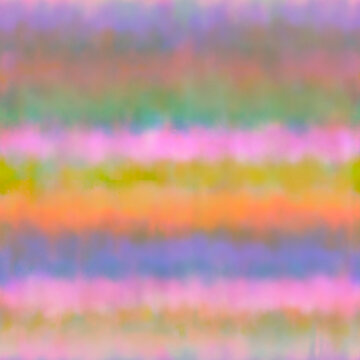Watercolor effect Raw texture Horizontal layered stripes Abstract colorful blurred seamless pattern