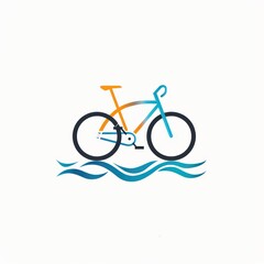 bicycle logo at white background