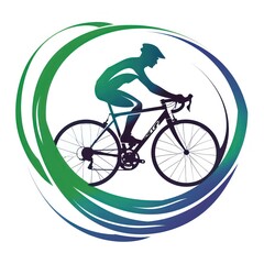 bicycle logo at white background