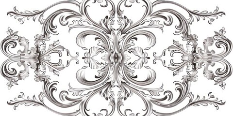 neo-baroque ornament on a white background