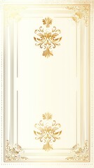 Obraz premium plain rectangular golden minimal pattern borders 