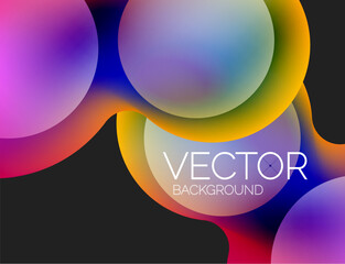 A vibrant and colorful vector background featuring circles in shades of electric blue, magenta, violet, and purple. The design is eyecatching and perfect for adding a pop of color to any project