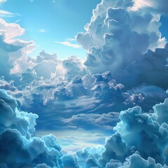 clouds, blue hues, sky landscape