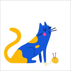 Adorable Cat Clipart for Decoration, Cards, and Printing