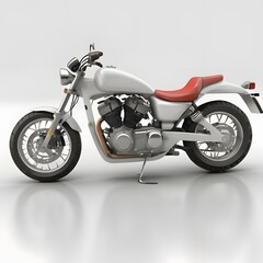 motorcycle on white background