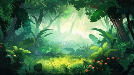 Obraz na płótnie Canvas jungle theme in the background