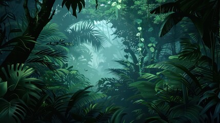 Fototapeta na wymiar jungle theme in the background
