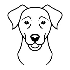 anima dog vector icon illustration line art