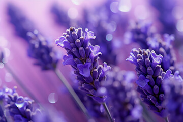 Dreamy Lavender Close up in Soft Purple Tones - Powered by Adobe