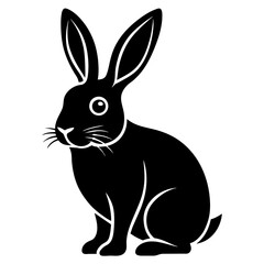 rabbit silhouette vector art