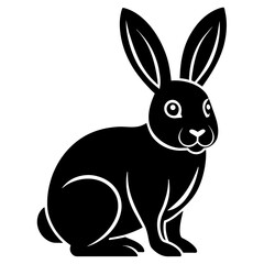 animal rabbit silhouette vector 