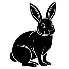 rabbit silhouette vector illustration