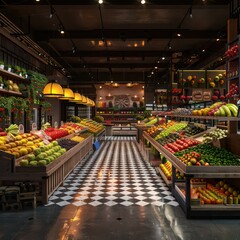 Fototapeta premium boutique fruit shop quality supermarket