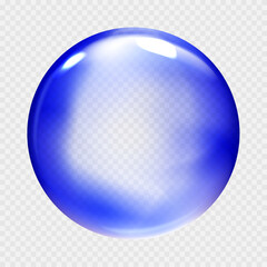 Abstract glass color spheres. Ball shiny transparent