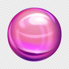 Abstract glass color spheres. Ball shiny transparent