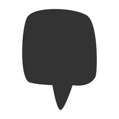 comic speech bubble icon on a gray background