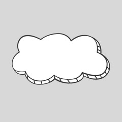 comic speech bubble on a gray background