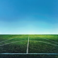football pitch with white horizontal lines