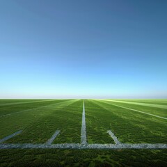 football pitch with white horizontal lines