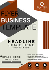 Modern design flyer template. Design for a business with a modern concept with a headline and picture in this design.