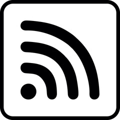 Wifi, wireless, internet signal icon logo template