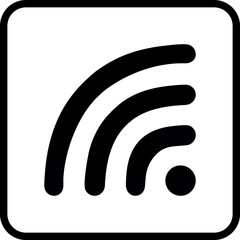 Wifi, wireless, internet signal icon logo template