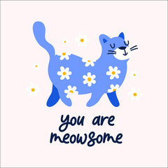 Adorable Cat Clipart for Decoration, Cards, and Printing