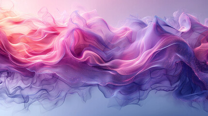 Fototapeta premium Flowing Abstract Waves in Pink, Purple, and Blue with Ethereal Soft Gradient