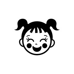 Happy Girl Face Icon