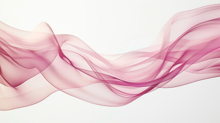 Fototapeta premium Champagne pink wave abstract, elegant and subtle champagne pink wave flowing on a white background.
