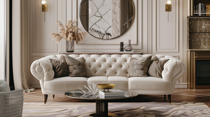 modern living room. Luxurious Relaxation: Inviting Sofa and Table Setups for Stylish Living Rooms