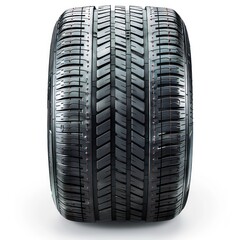 small car tire on white background