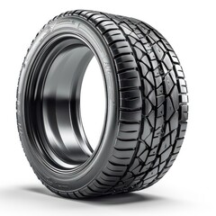 Obraz premium small car tire on white background