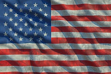 american flag blowing in the wind