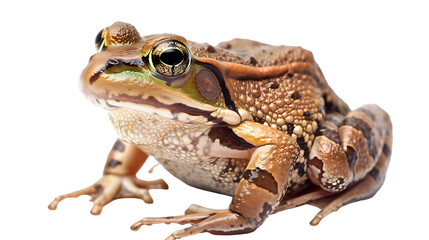Naklejka premium Brown frog isolated on transparent background