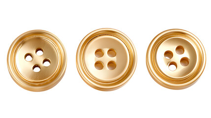 button clothes gold isolated on transparent background