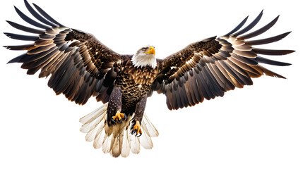 Fototapeta premium flying eagle isolated on transparent background