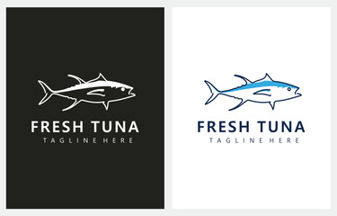 Tuna Salmon Fish Seafood Fresh logo vector icon