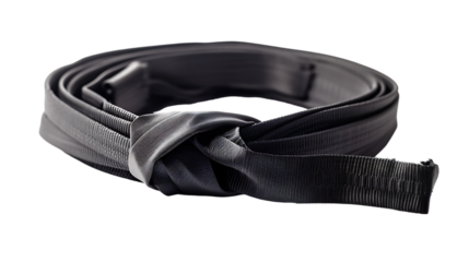 karate black belt isolated on transparent background
