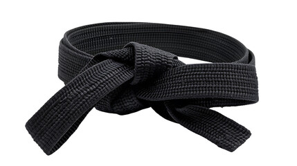 karate black belt isolated on transparent background