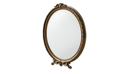 Obraz premium mirror oval isolated on transparent background